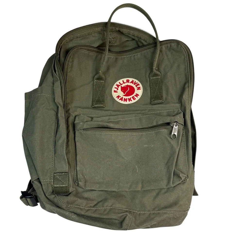 Fjallraven Kanken Classic Backpack Green 23510 Vinylon F School Bag